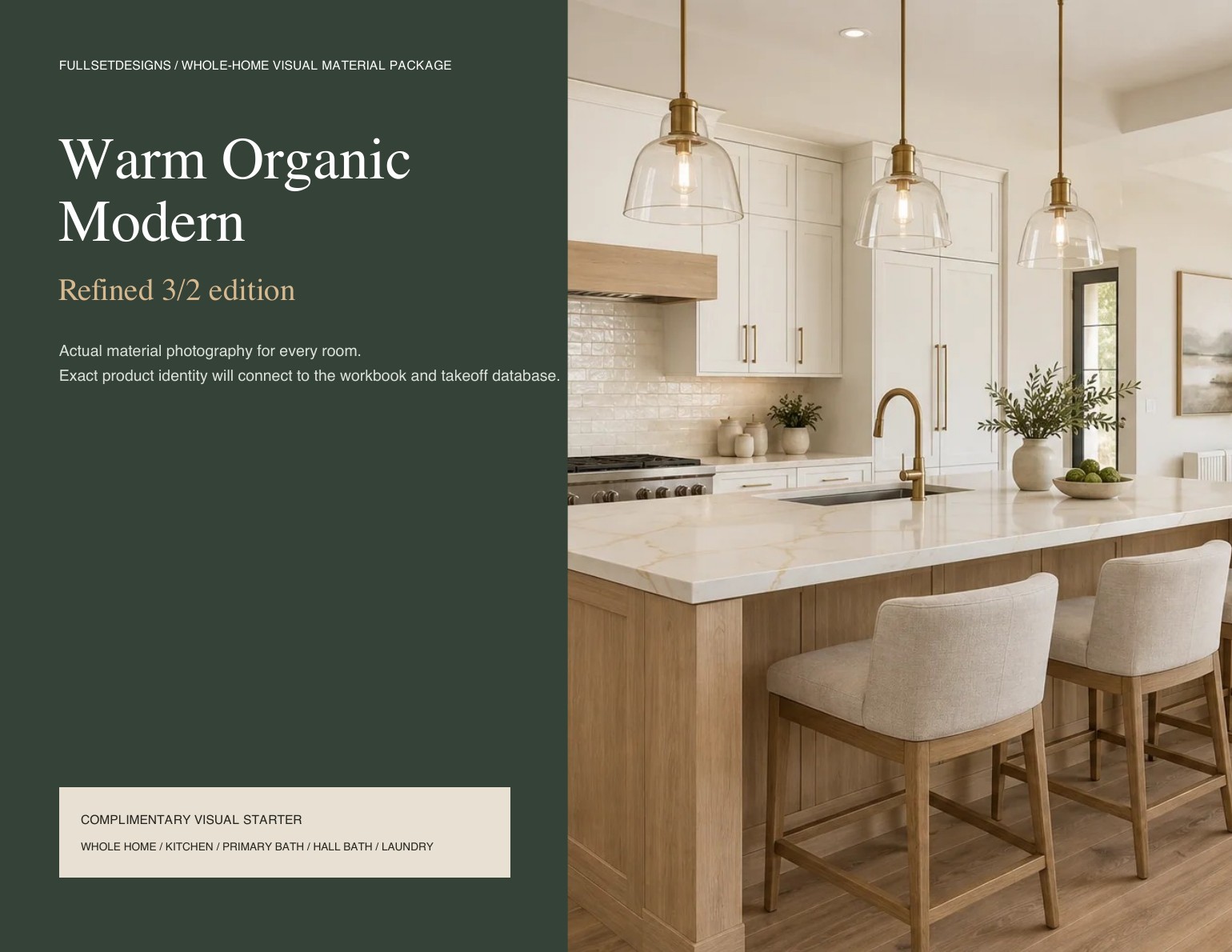 Warm Organic Modern whole-home visual material package cover