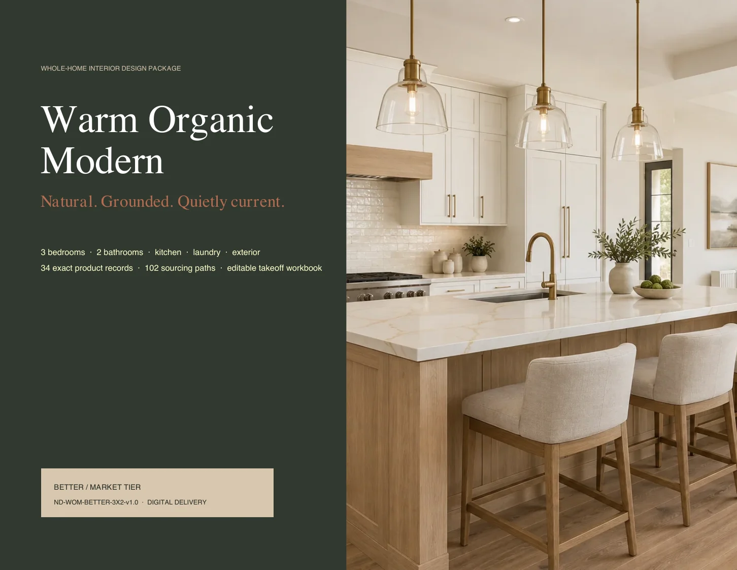 Warm Organic Modern preview page 01: Package cover